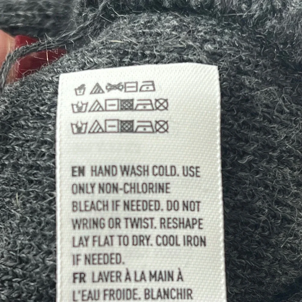 American Eagle Murica Beanie Grey Striped Pom Pom Knit Hat Patriotic One‎ Size
